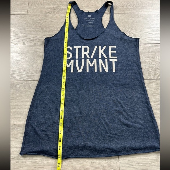 Strike Movement Blue Cotton Racerback CrossFit Tank Top - Picture 6 of 6